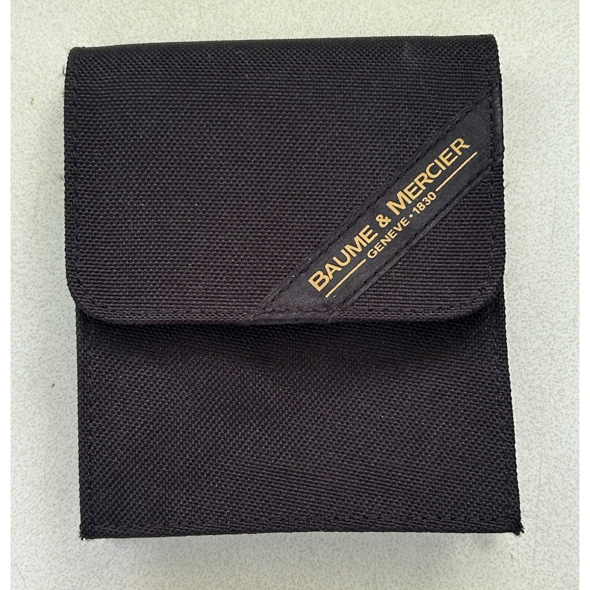 Baume  Mercier Collectible Watch Pouch  Travel Case  Black Canvas